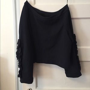 ZARA Cropped Navy Top