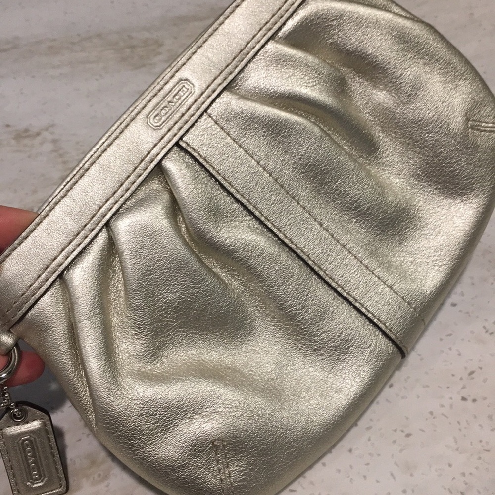 COACH - Legacy Silver Leather WRISTLET