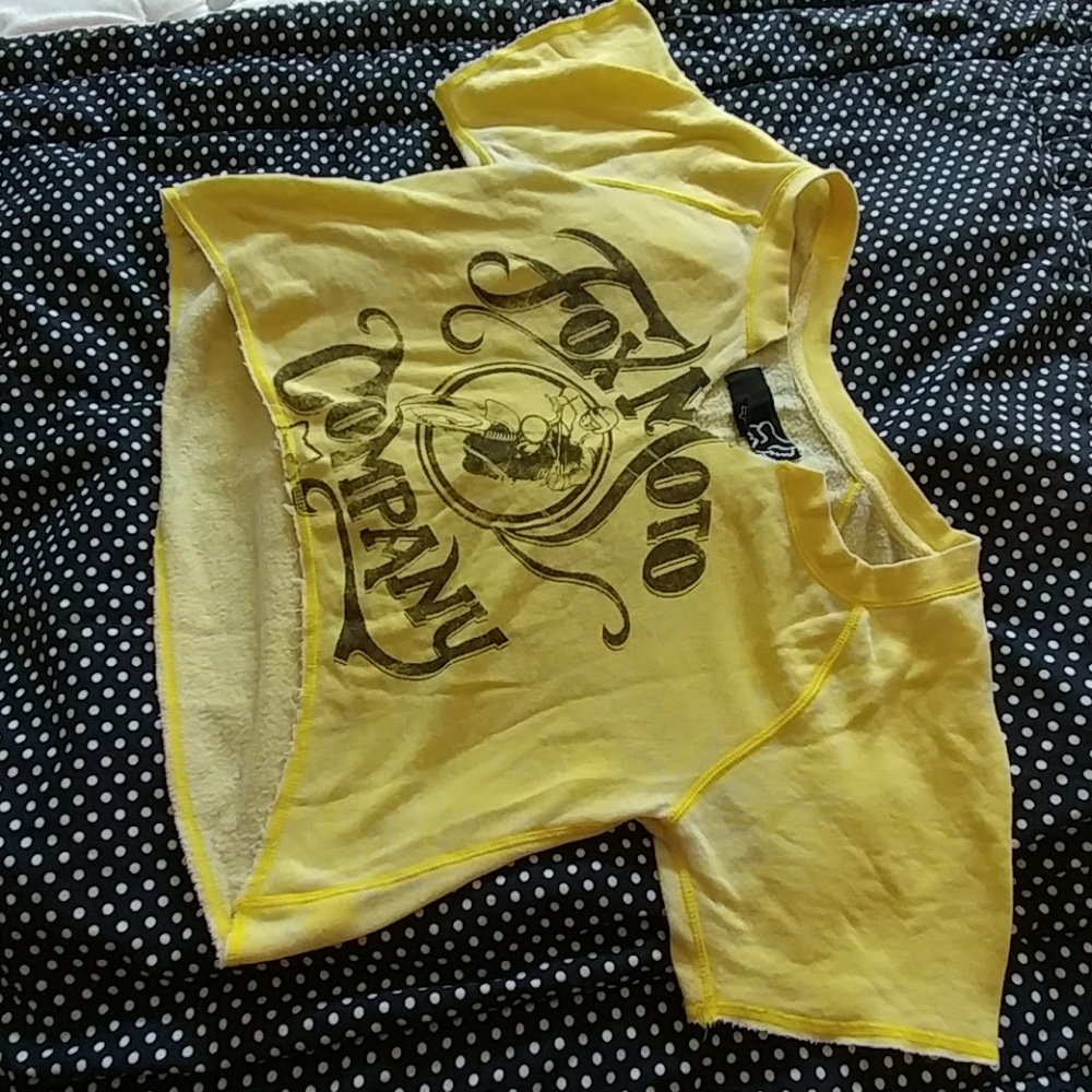***sold**Fox moto cropped short sleeved sweatshirt