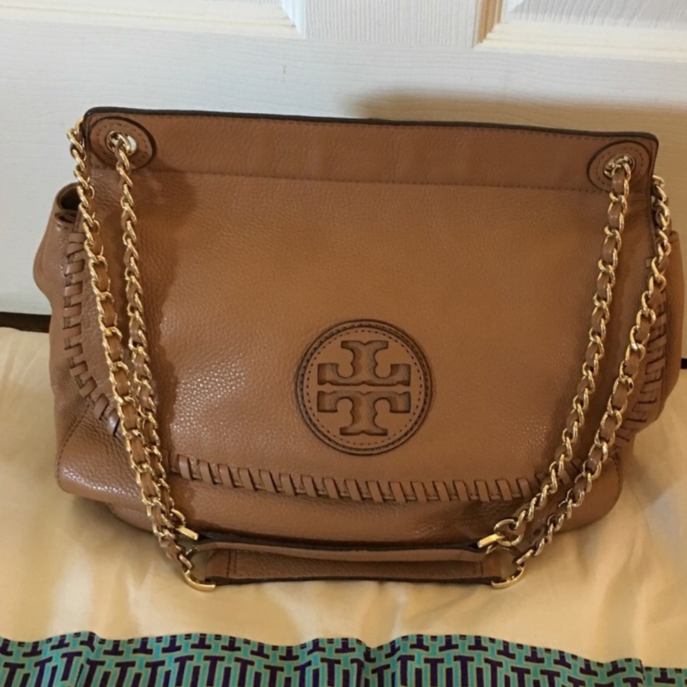 Tory Burch Marion Saddle Bag Tan