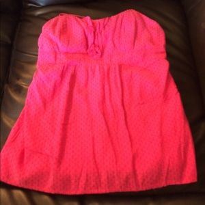 Raspberry colored top with spaghetti straps