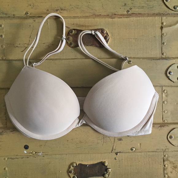 GILLY HICKS SUPER PUSH UP BRA PLUNGE NUDE 32C - Picture 8 of 8