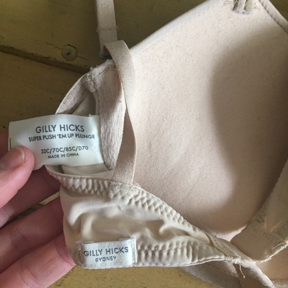 GILLY HICKS SUPER PUSH UP BRA PLUNGE NUDE 32C - Picture 4 of 8