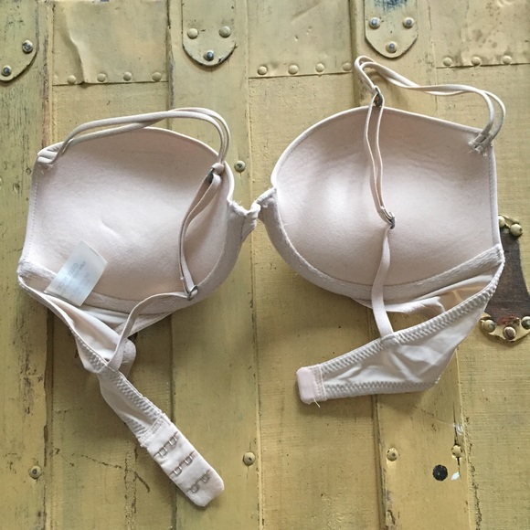 GILLY HICKS SUPER PUSH UP BRA PLUNGE NUDE 32C - Picture 7 of 8