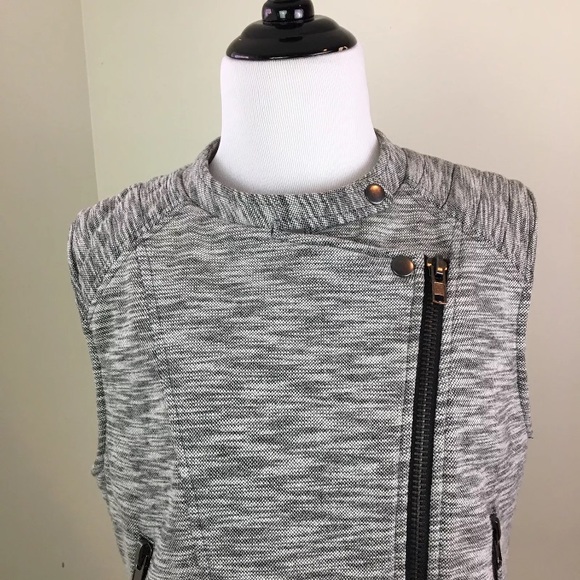 Anthropologie Cartonnier Women's Moto Vest Gray - Picture 5 of 8