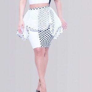 Rue 107 Polka dot peplum skirt 3x