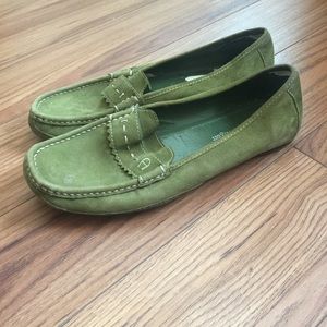 Green Aigner Suede Moccasin