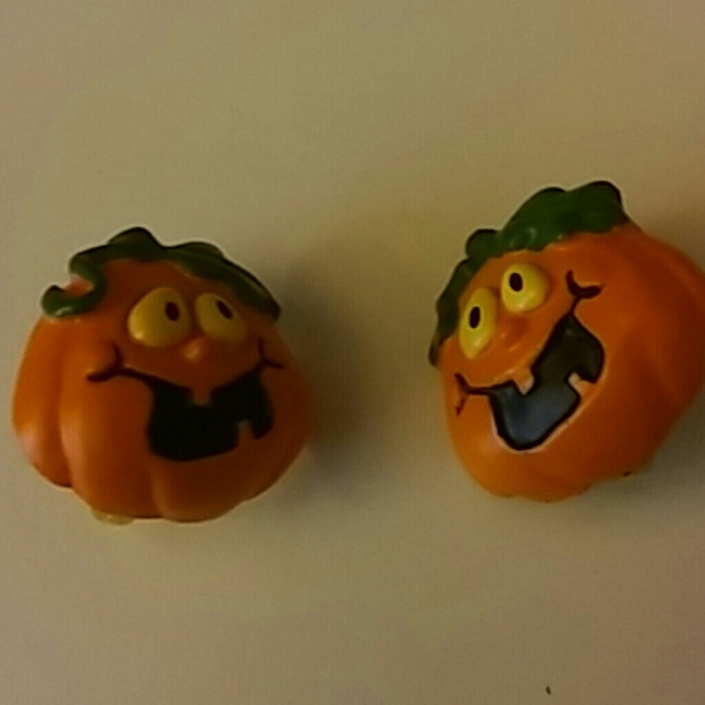 Halloween Pumpkin Clip on Earrings