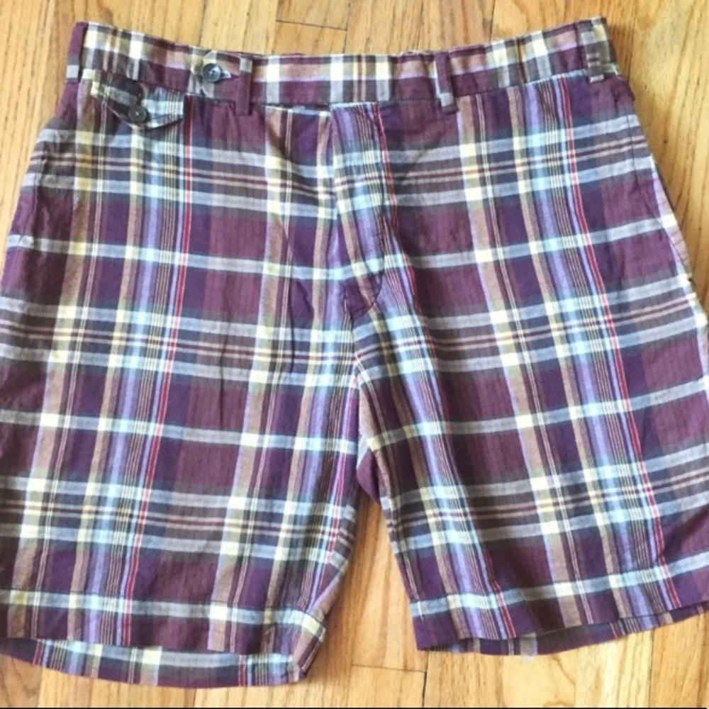 EUC Ralph Lauren India Madras plaid shorts Size 35