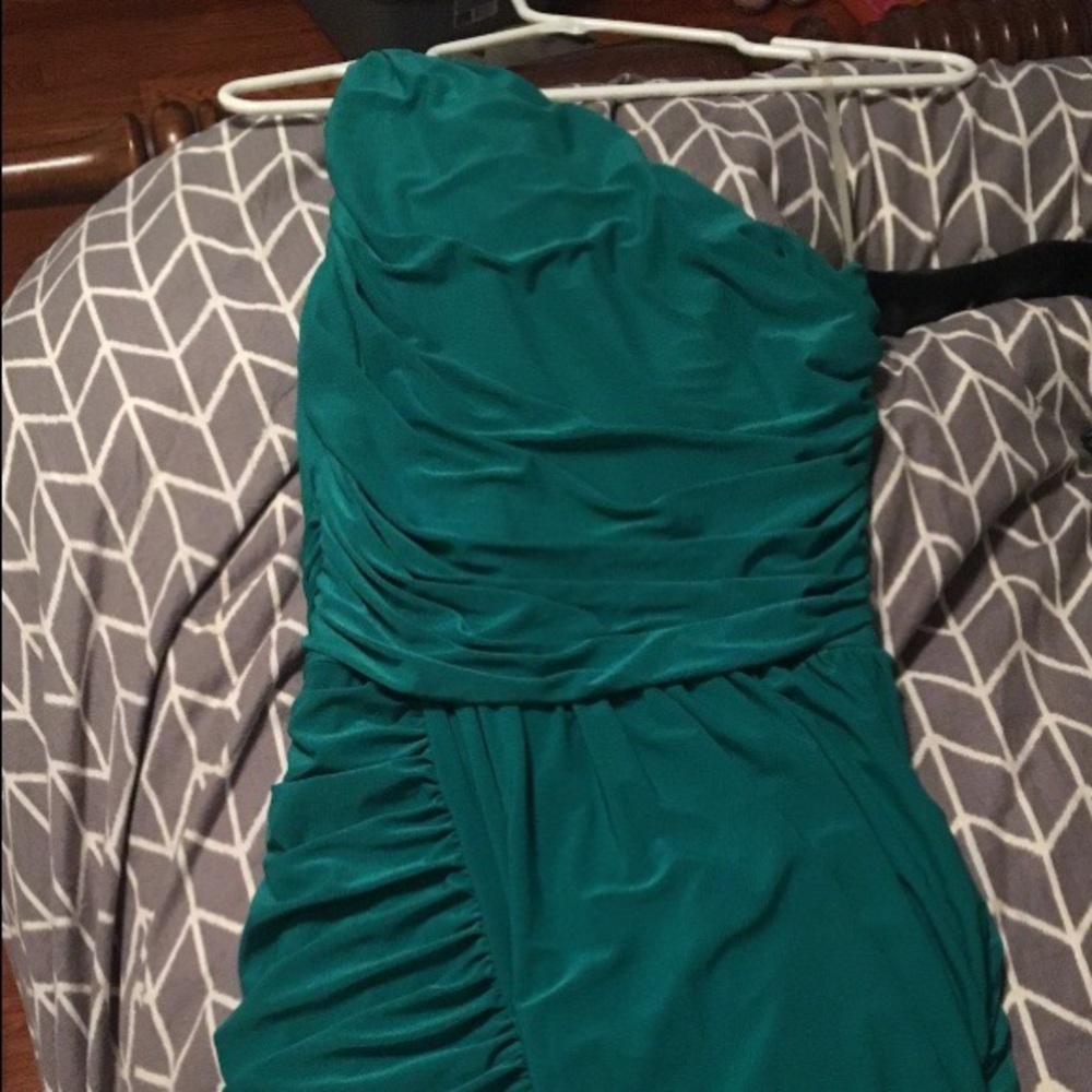Green mini dress