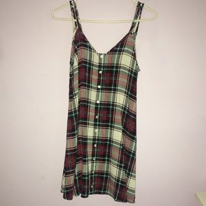 Plaid shift dress