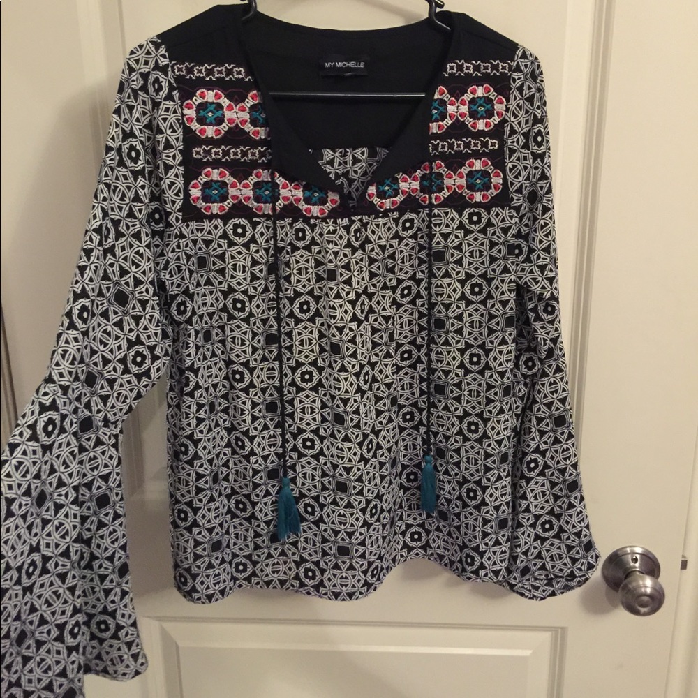 My Michelle Bell Sleeved Blouse