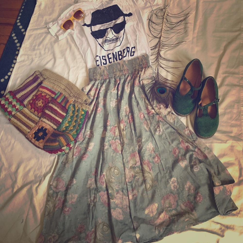 Vintage midi summer skirt