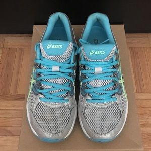 Asics Blue/Silver Sneakers Size 8