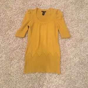Mustard sweater tunic