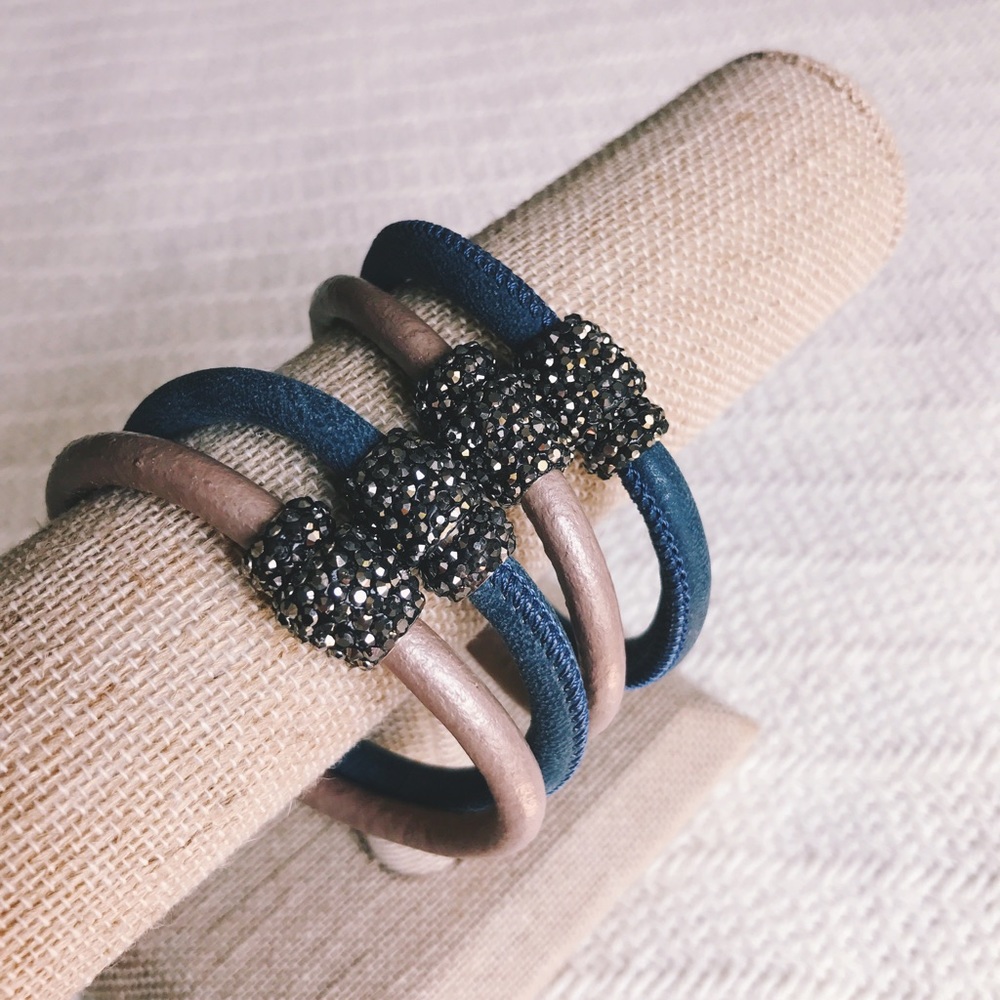pave magnetic chord bracelets
