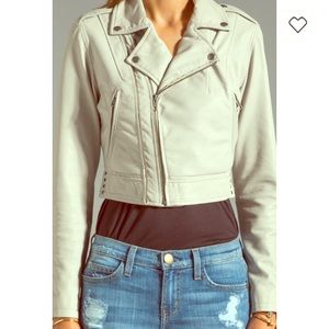 20%OFF!! JOIE PALE GREY LEATHER JACKET