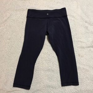 Navy lululemon Crops