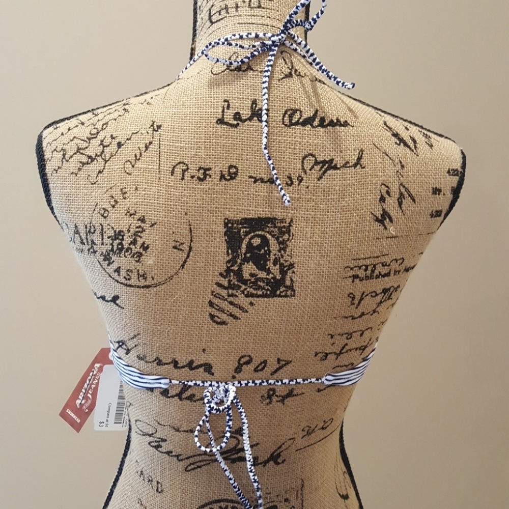 Arizona Jean Co padded striped bikini top XL h111 - Picture 2 of 7