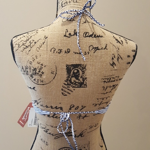 Arizona Jean Co padded striped bikini top XL h111 - Picture 2 of 7