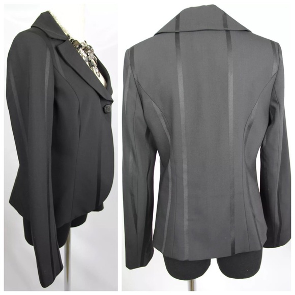 Di Vita Gorgeous Black Satin Trim Jacket - Picture 5 of 5