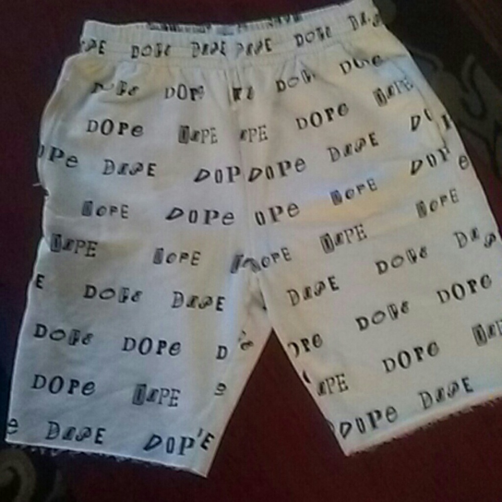 DOPE ENT White Dope shorts by Dope ent