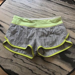 Grey lululemon speed short size 6