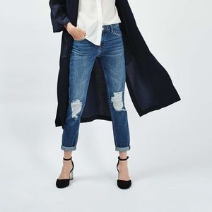 Topshop Moto Blue Ripped Lucas Jeans