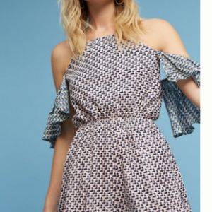 Anthropologie Open Shoulder Romper