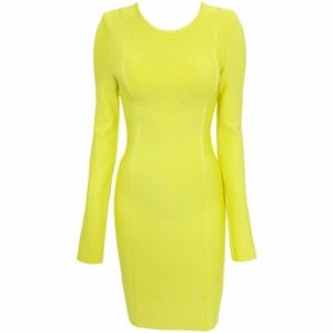 Lime Green Long Sleeve Bandage Dressed