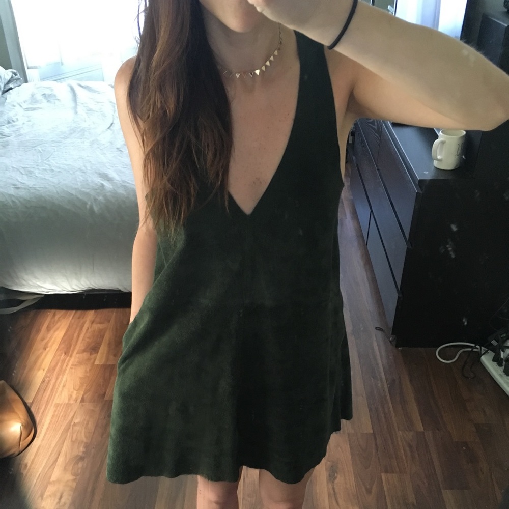 Free People leather shift dress