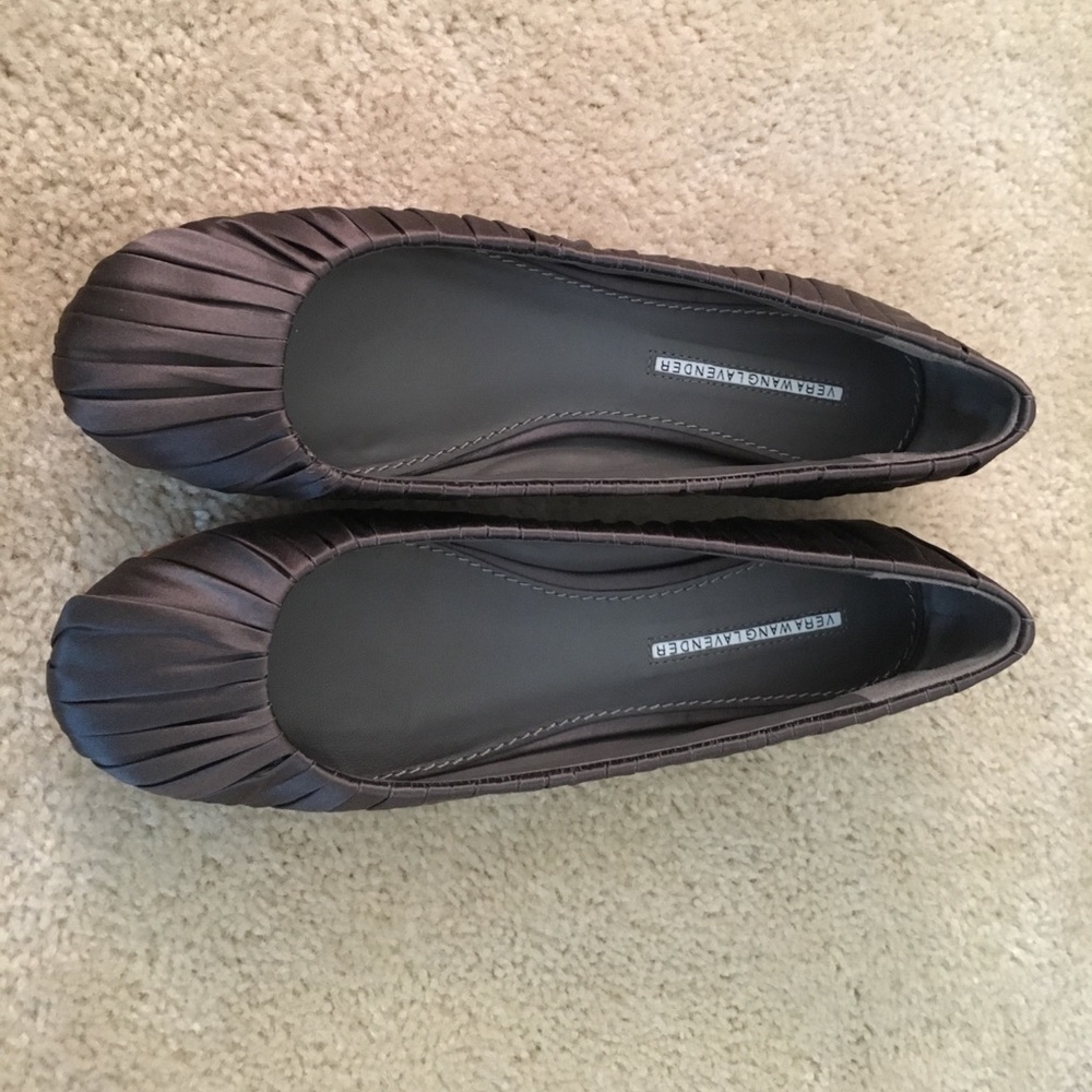 Vera Wang Lavender Leona Satin Ballet Flat