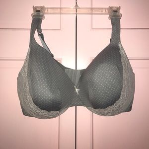 Grey Polka Dot bra by Cacique