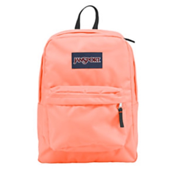 Jansport Handbags - Jansport Super Break Backpack Coral/Neon Pink