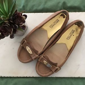 Michael Kors Leather Tan Driving Mocassins, 6.5