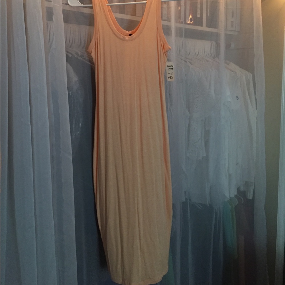 New peach dress
