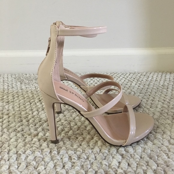 Nude strappy sandal WORN ONCE - Picture 1 of 3