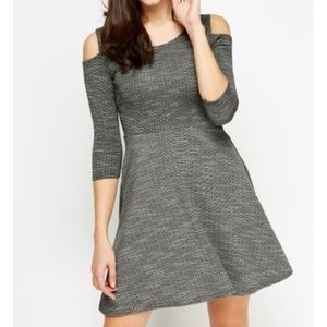 Grey cold shoulder dress. Size small