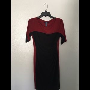 Red Colorblock Dress