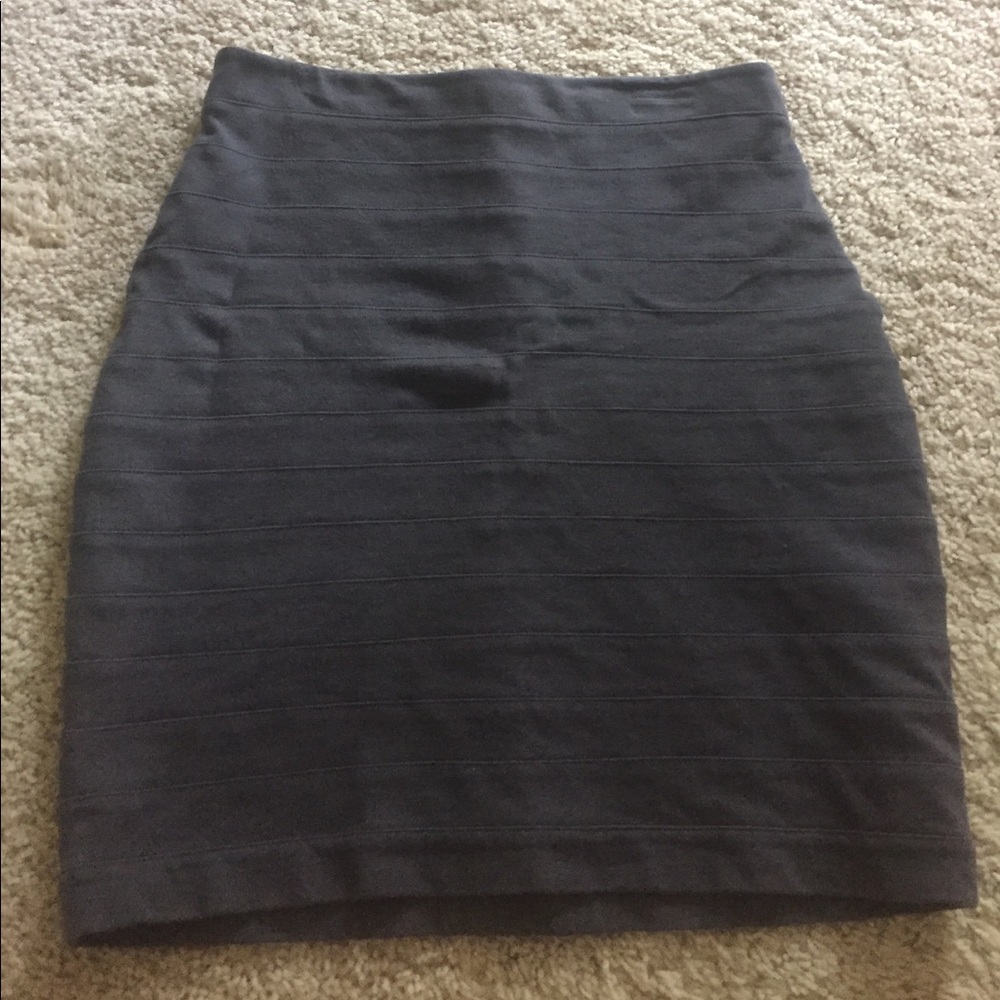 Express High Waisted Gray Bandage Body con skirt