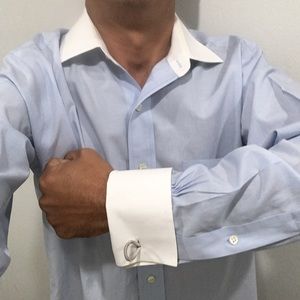 Brooks Brothers white collar French Cuff Shirt 15
