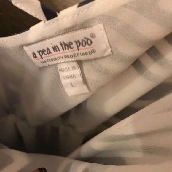 A Pea in the Pod Dresses - Navy and white maternity dress A Pea in the Pod Dresses - Navy and white maternity dress