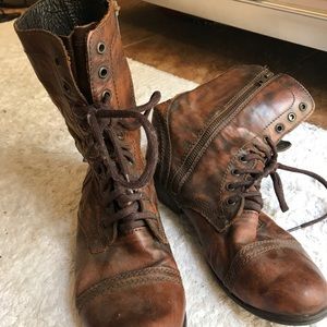 Steve Madden brown combat boots