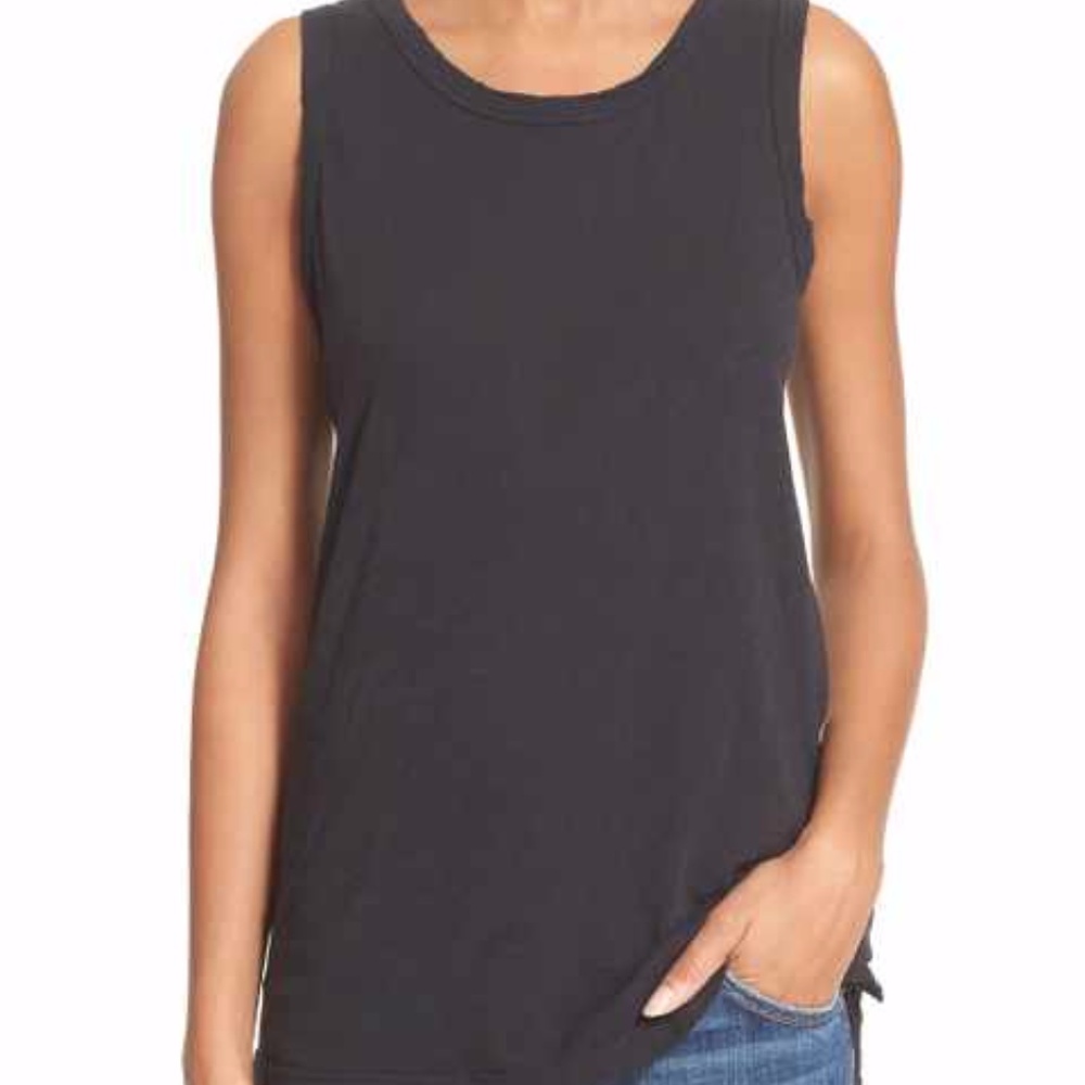 Current/Elliott Perforated The Muscle Tee Size 0