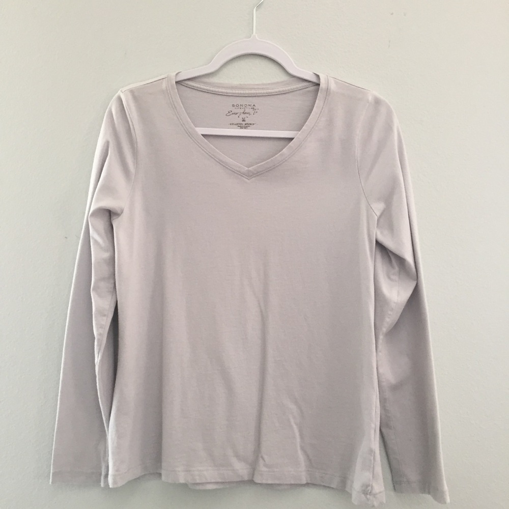 Women's Sonoma Vneck Light Grey Everyday Kohls Tee