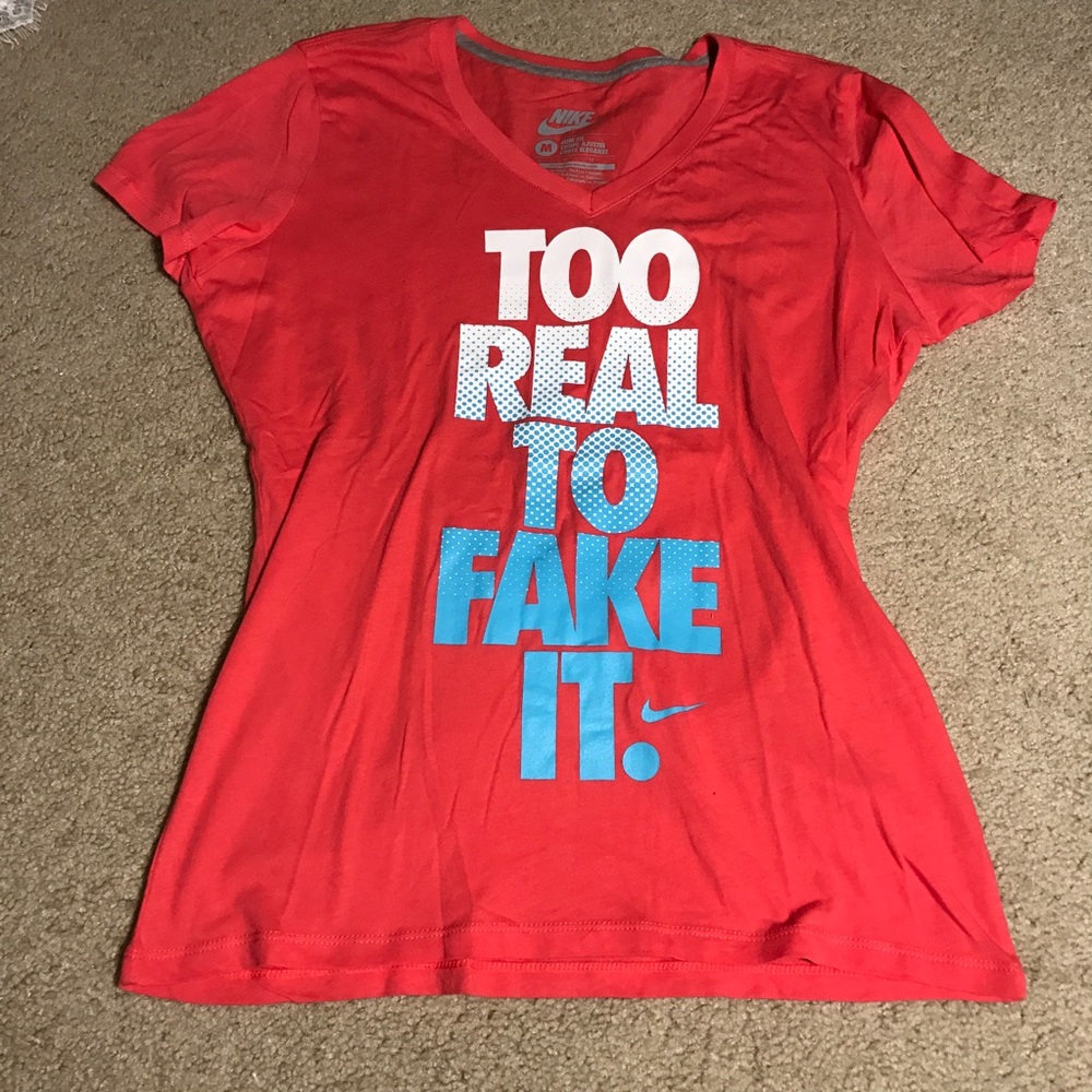 Nike pink Graphic t shirt