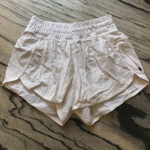 White lululemon tracker shorts size 6