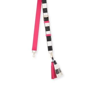NWT Kate Spade Strap Pink/Black+White Reversible