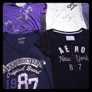 Bundle of four Aeropostale logo tops