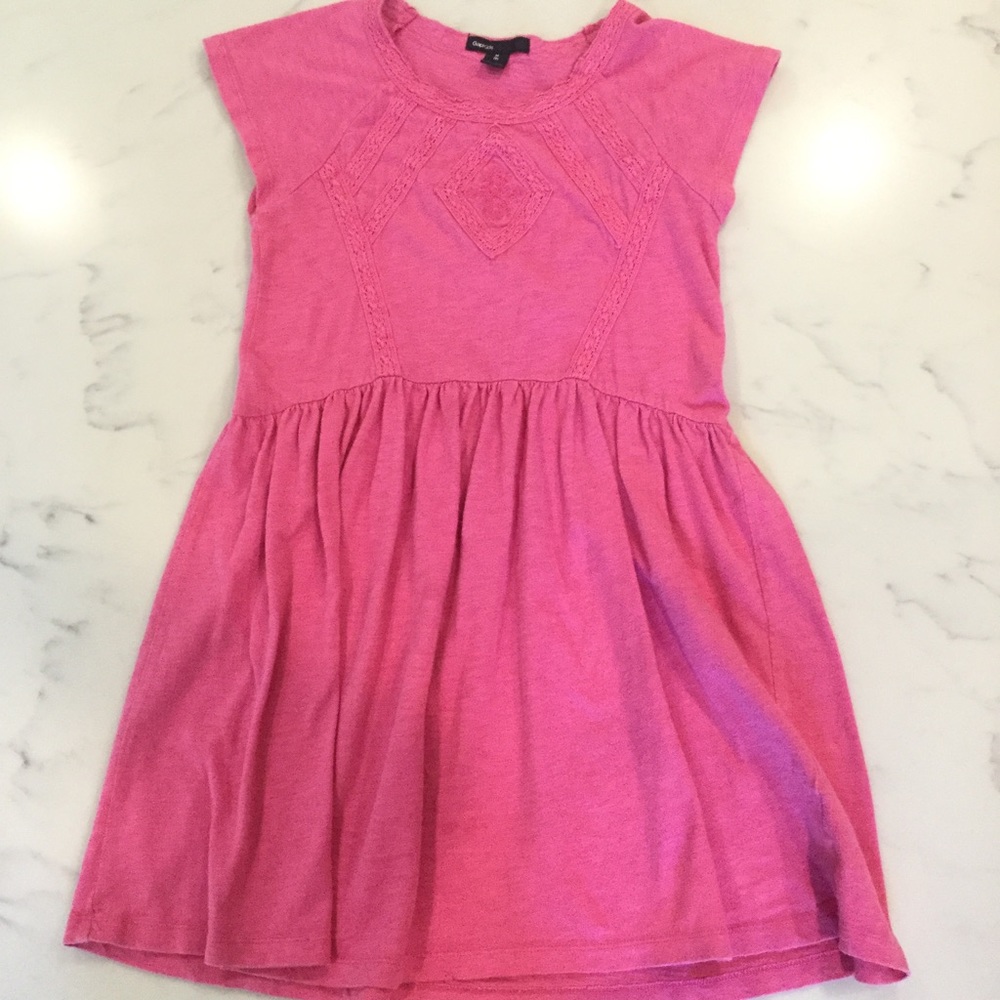 🎏 Gap Pink Casual Dress Lace Appliqué Girls